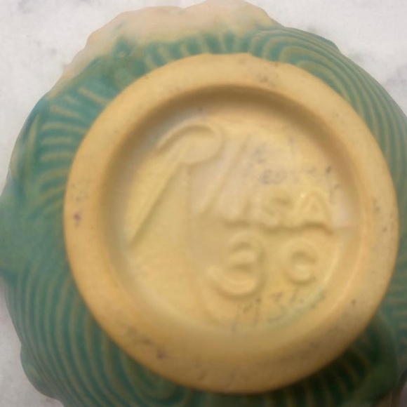 Roseville #3-S/3-C, Peony Sugar and Creamer, - Picture 7 of 8